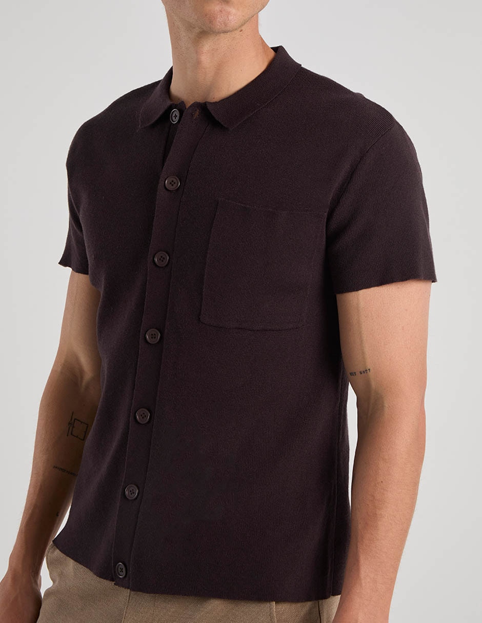 Camisa casual manga corta para hombre