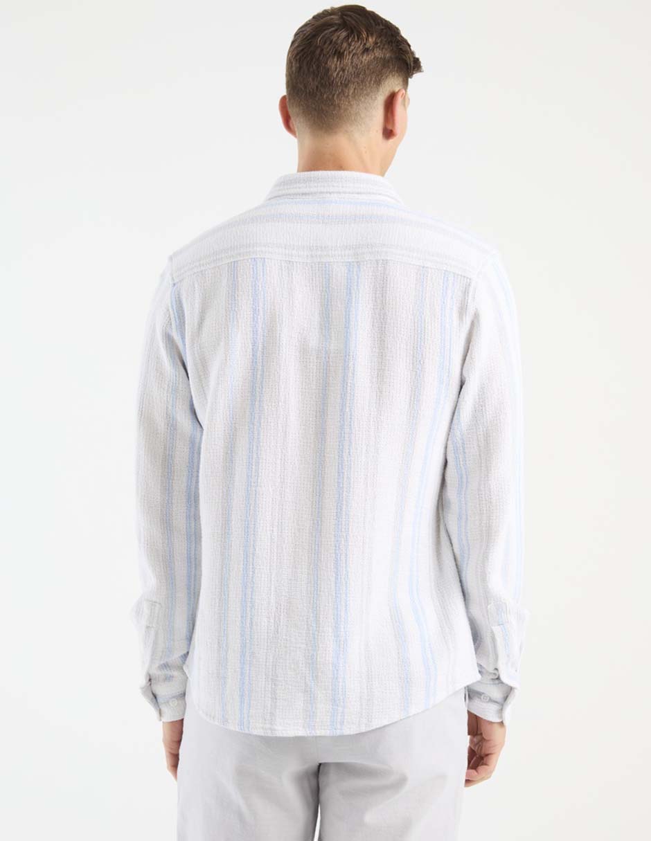 Camisa casual Contempo manga larga para hombre