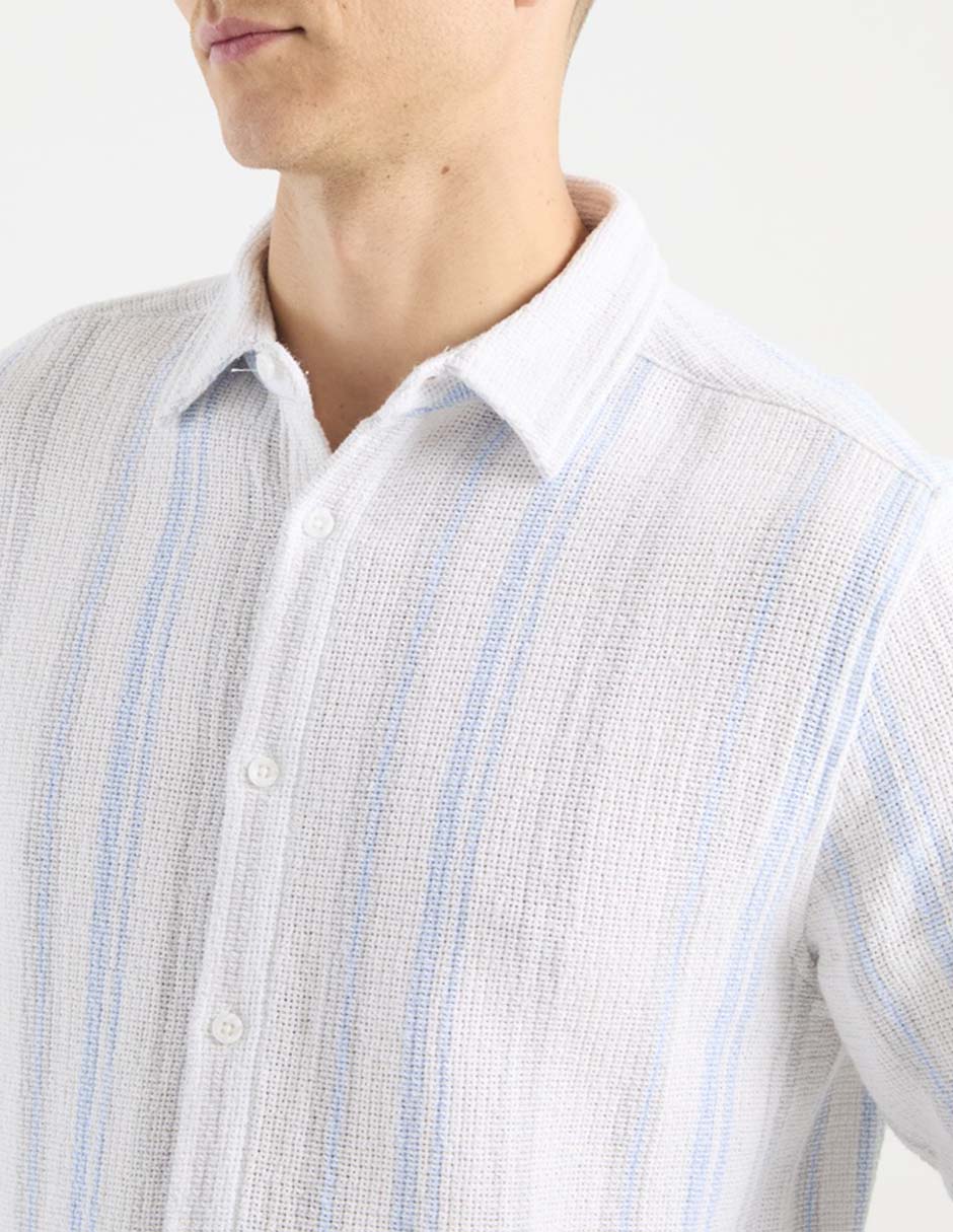 Camisa casual Contempo manga larga para hombre