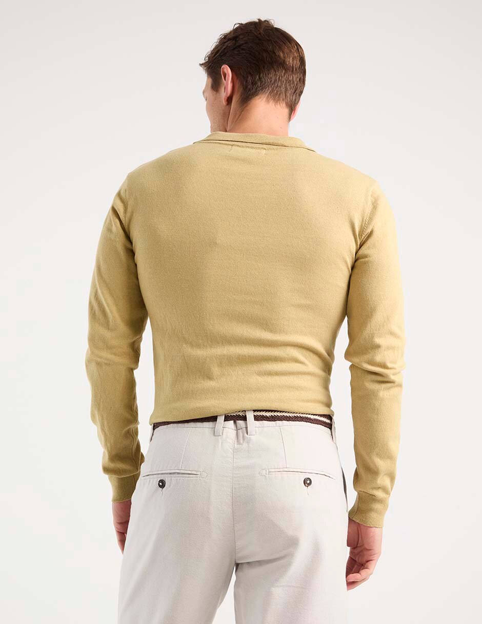 Suéter Contempo cuello camisero para hombre
