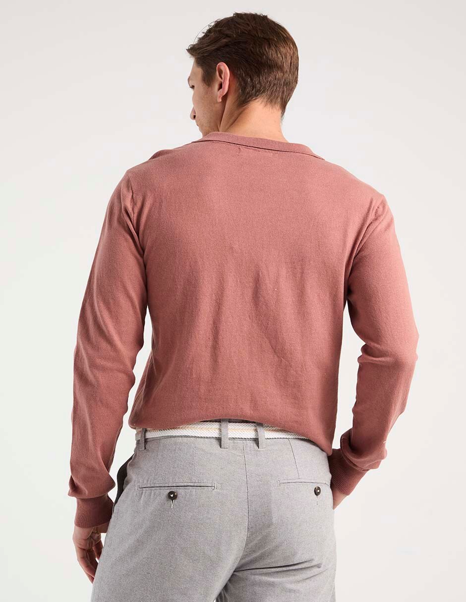 Suéter cuello camisero para hombre 2