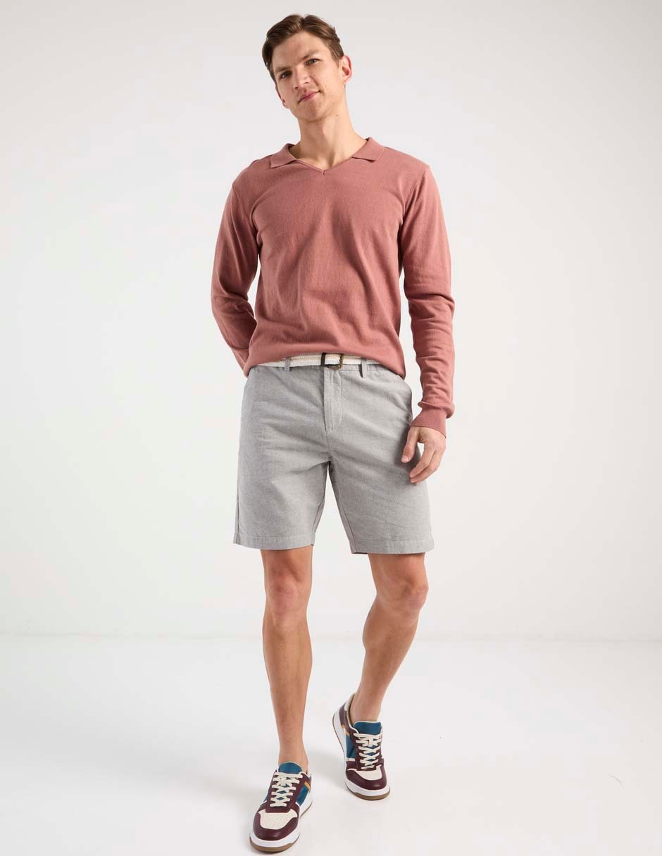 Suéter cuello camisero para hombre 3
