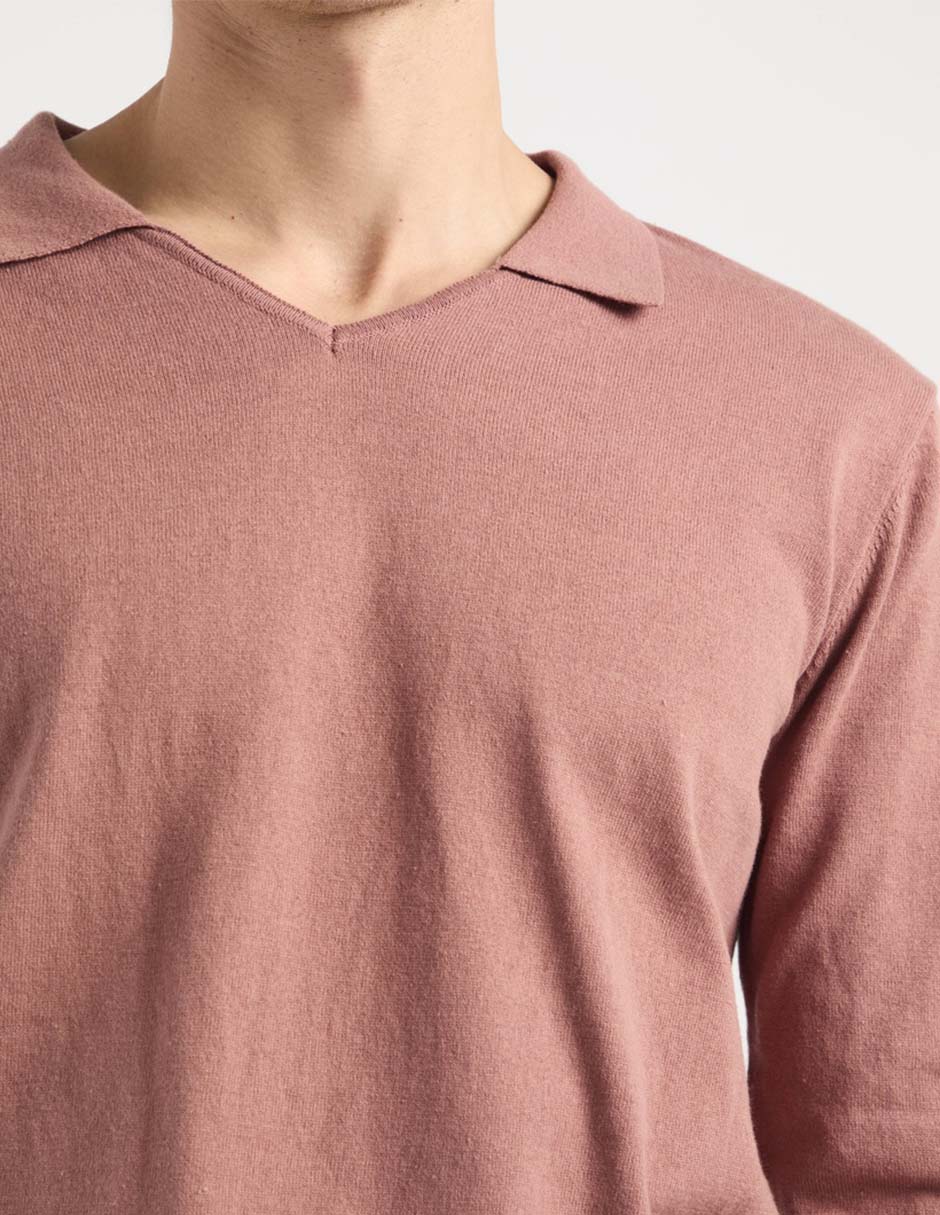 Suéter cuello camisero para hombre 4