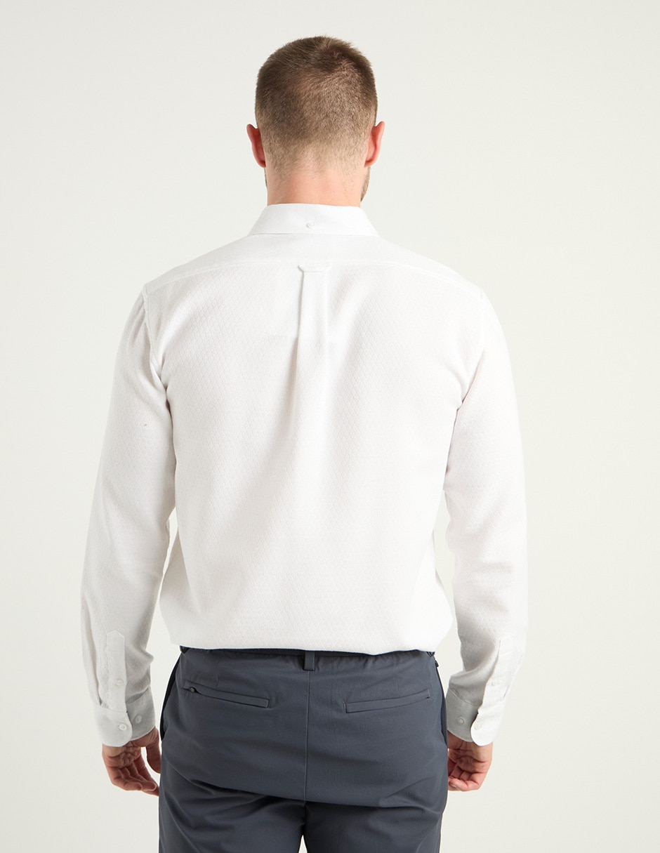 Camisa formal de algodón manga larga para hombre 6