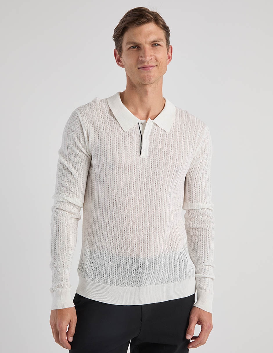 Suéter cuello polo para hombre Suéter cuello polo para hombre