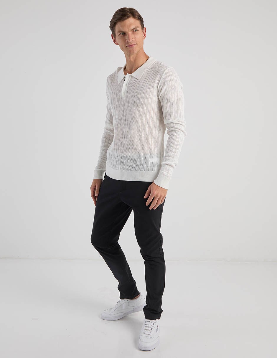 Suéter cuello polo para hombre 3