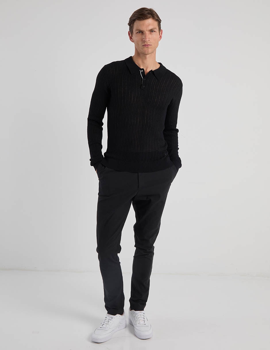 Suéter Contempo cuello polo para hombre