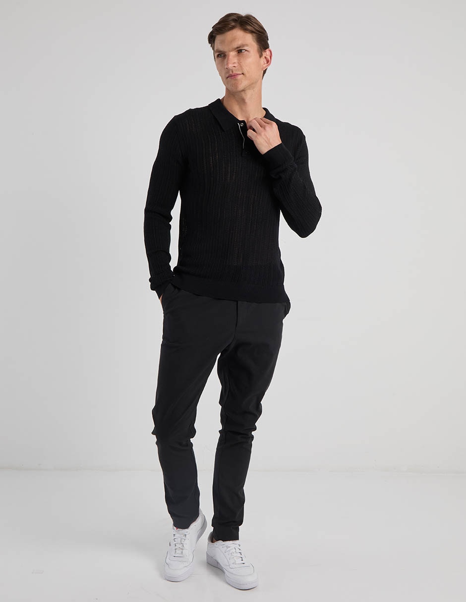 Suéter Contempo cuello polo para hombre