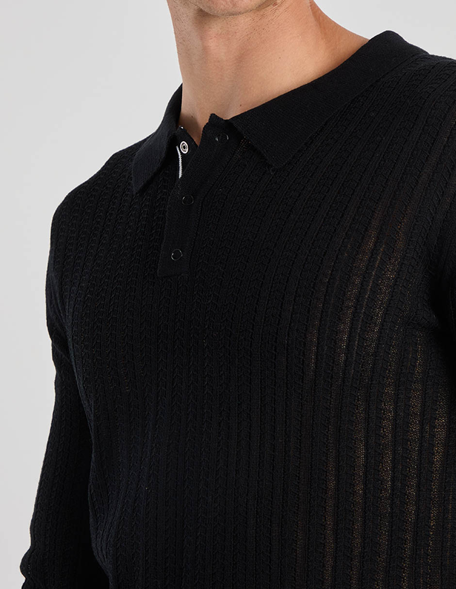 Suéter Contempo cuello polo para hombre