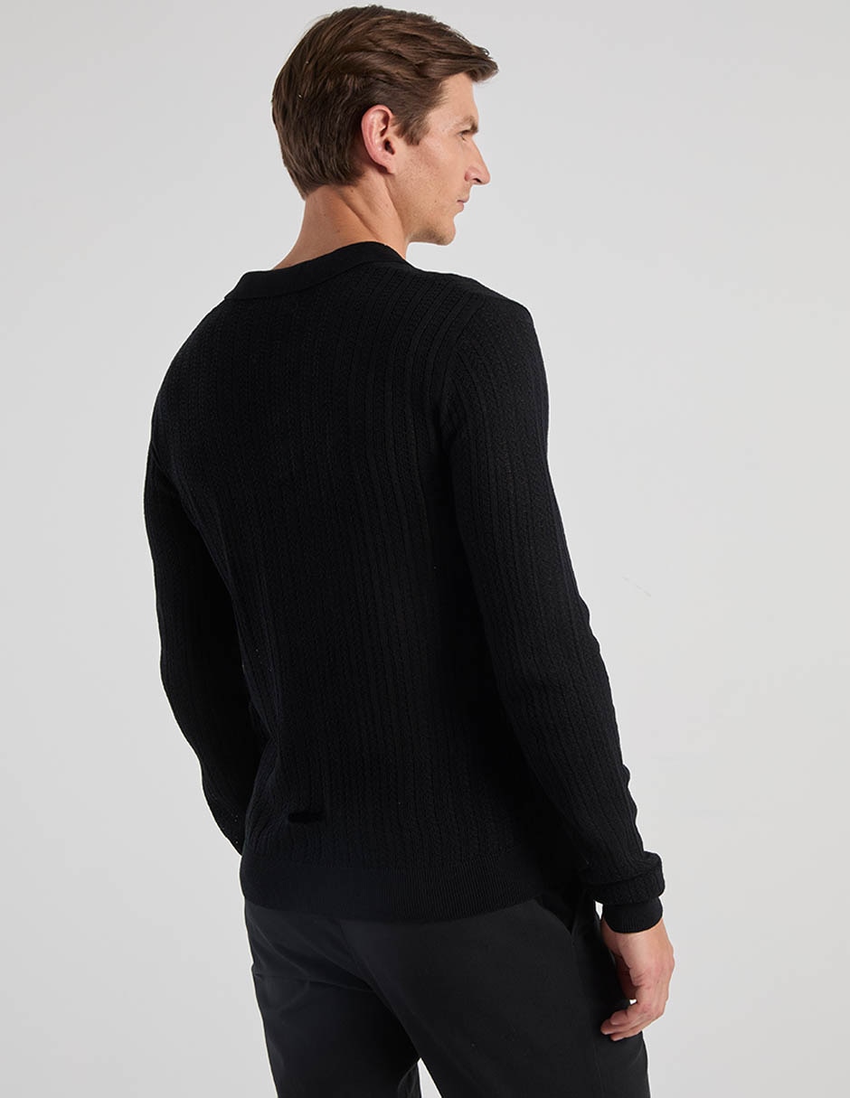 Suéter Contempo cuello polo para hombre