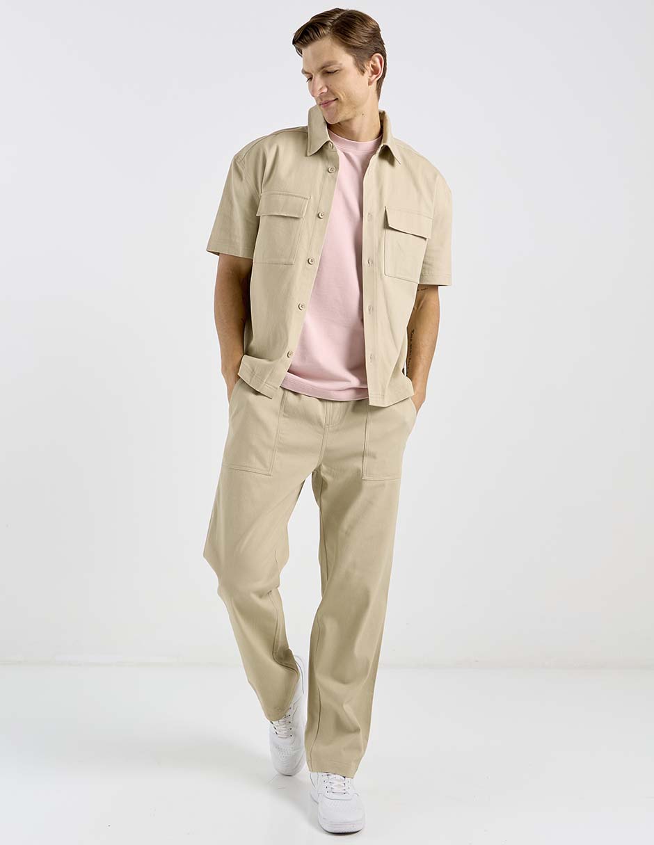 Pantalón straight Contempo de algodón para hombre
