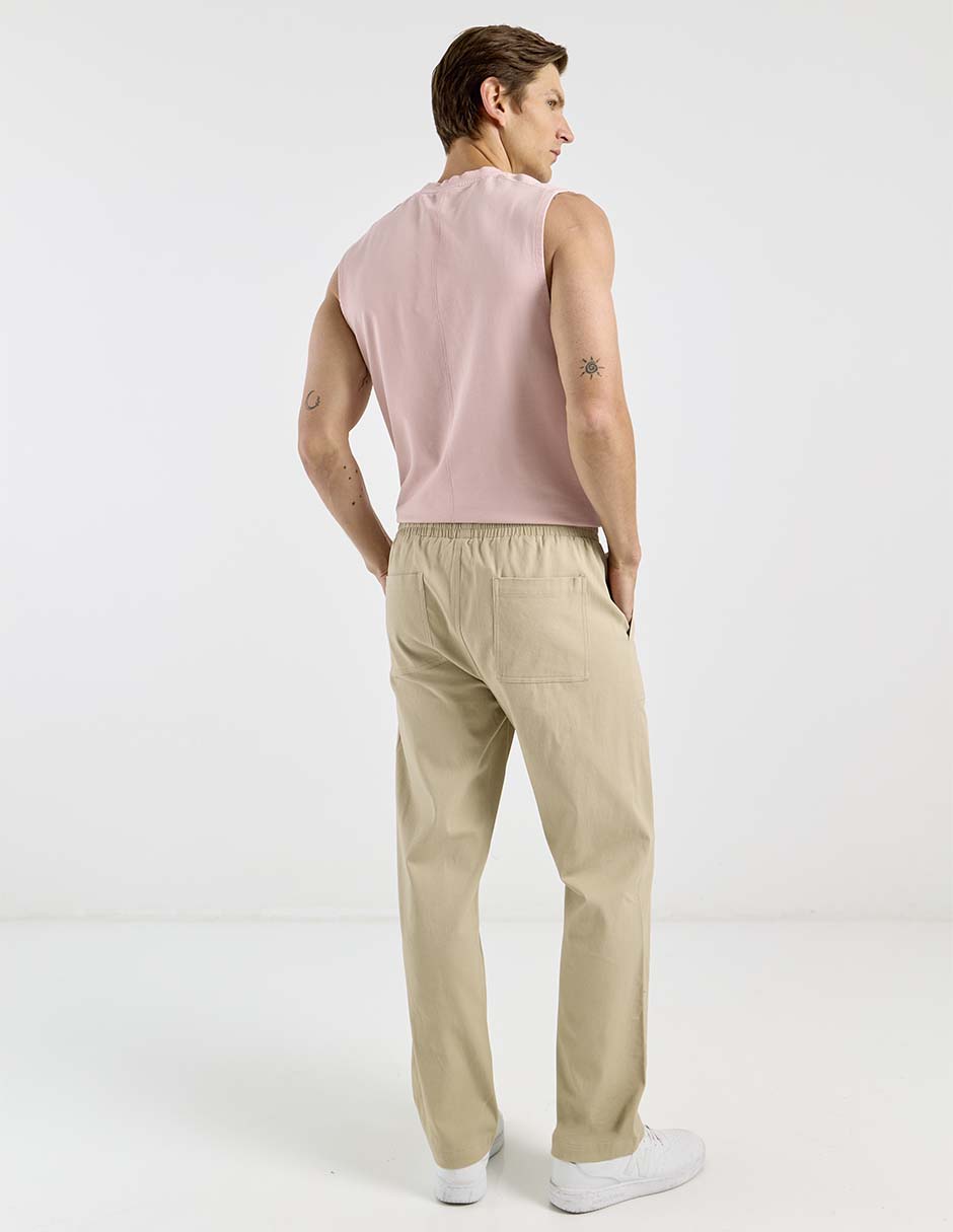 Pantalón straight Contempo de algodón para hombre