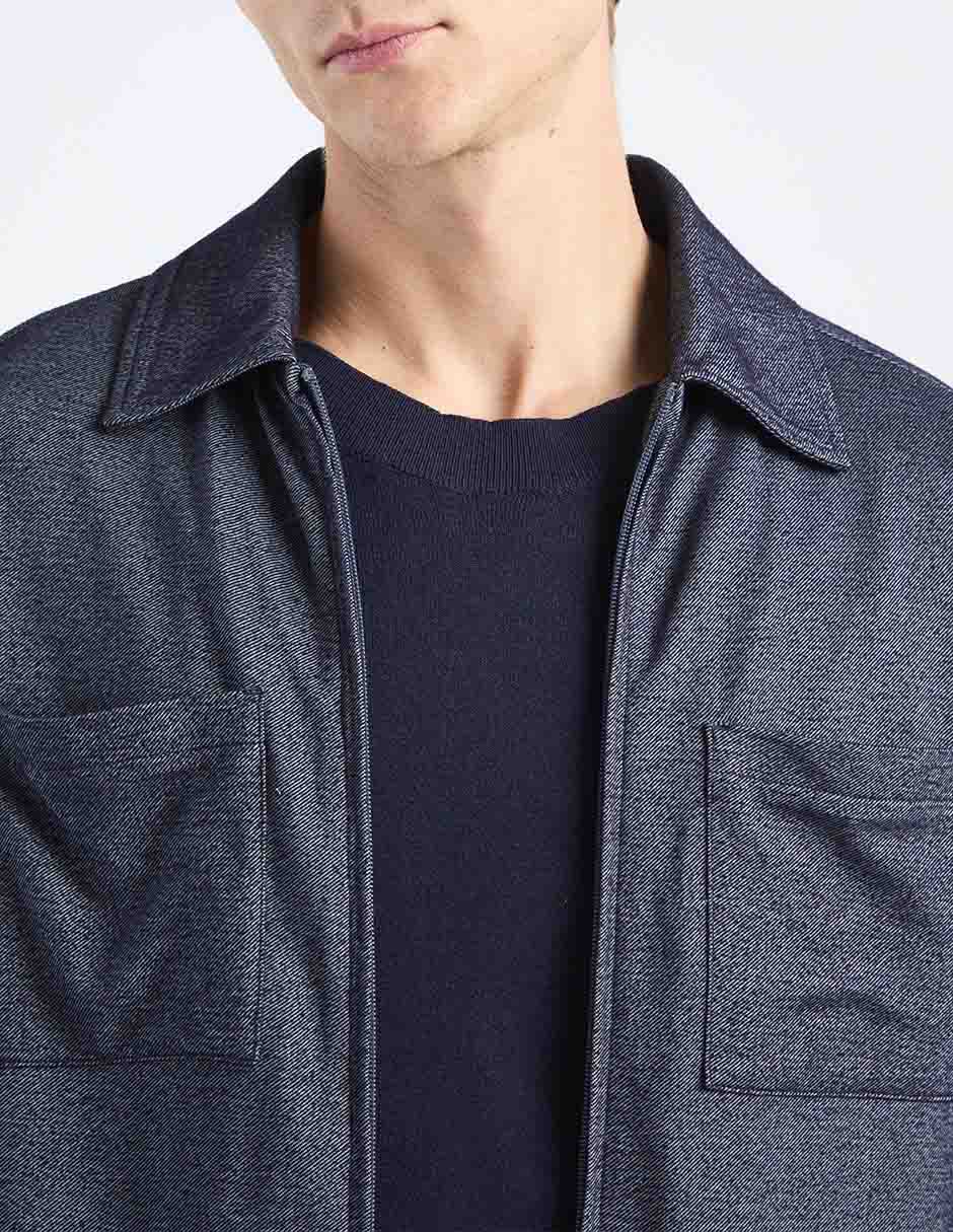Chamarra casual con bolsillos para hombre