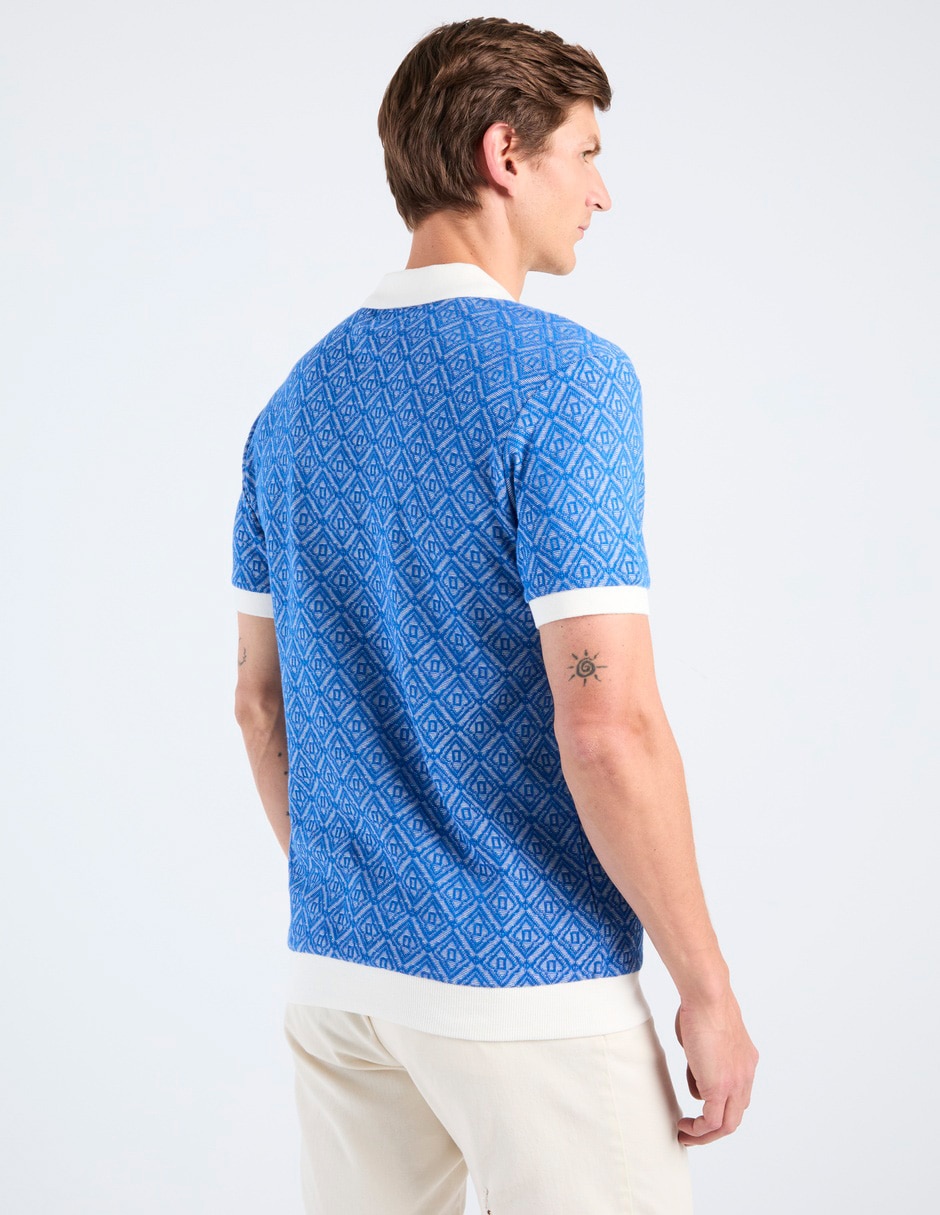 Playera tipo polo Contempo estampado para hombre