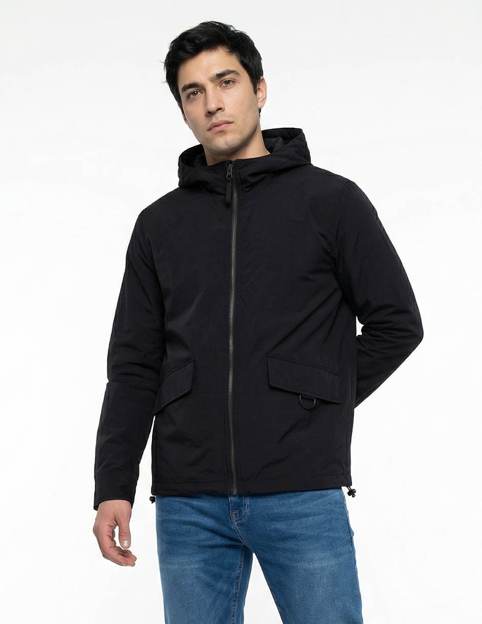 Chamarra casual con capucha para hombre Chamarra casual con capucha para hombre