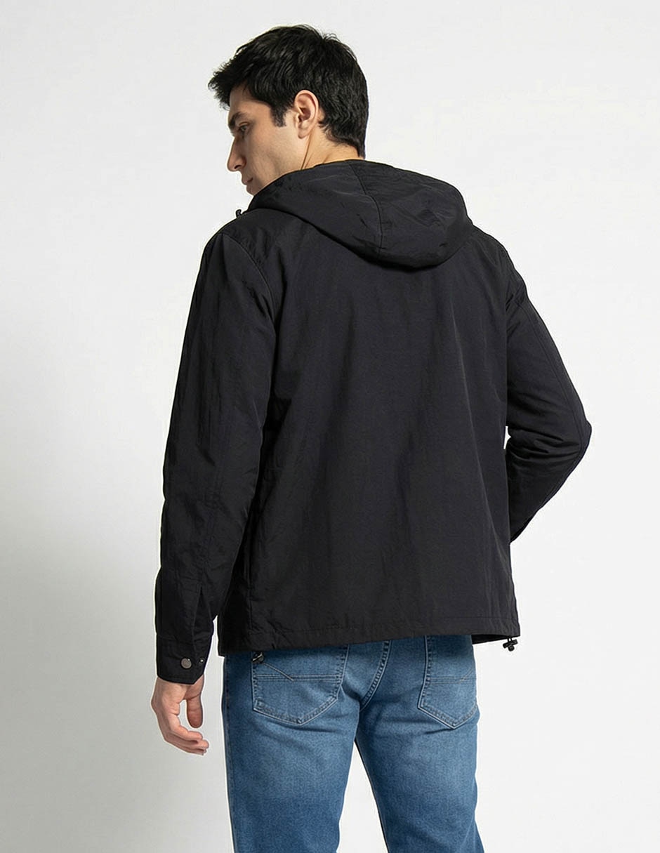 Chamarra casual con capucha para hombre 2