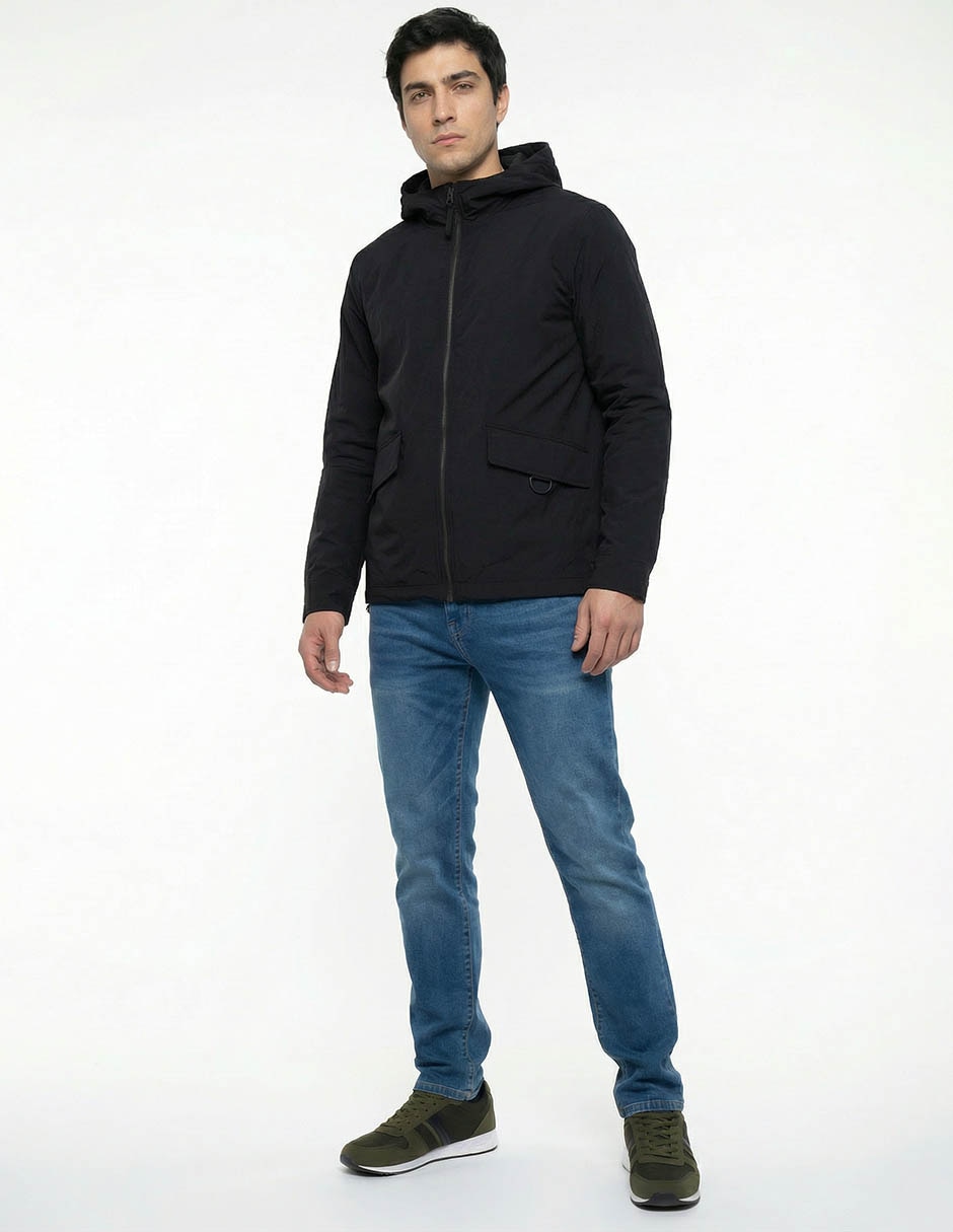 Chamarra casual con capucha para hombre 3