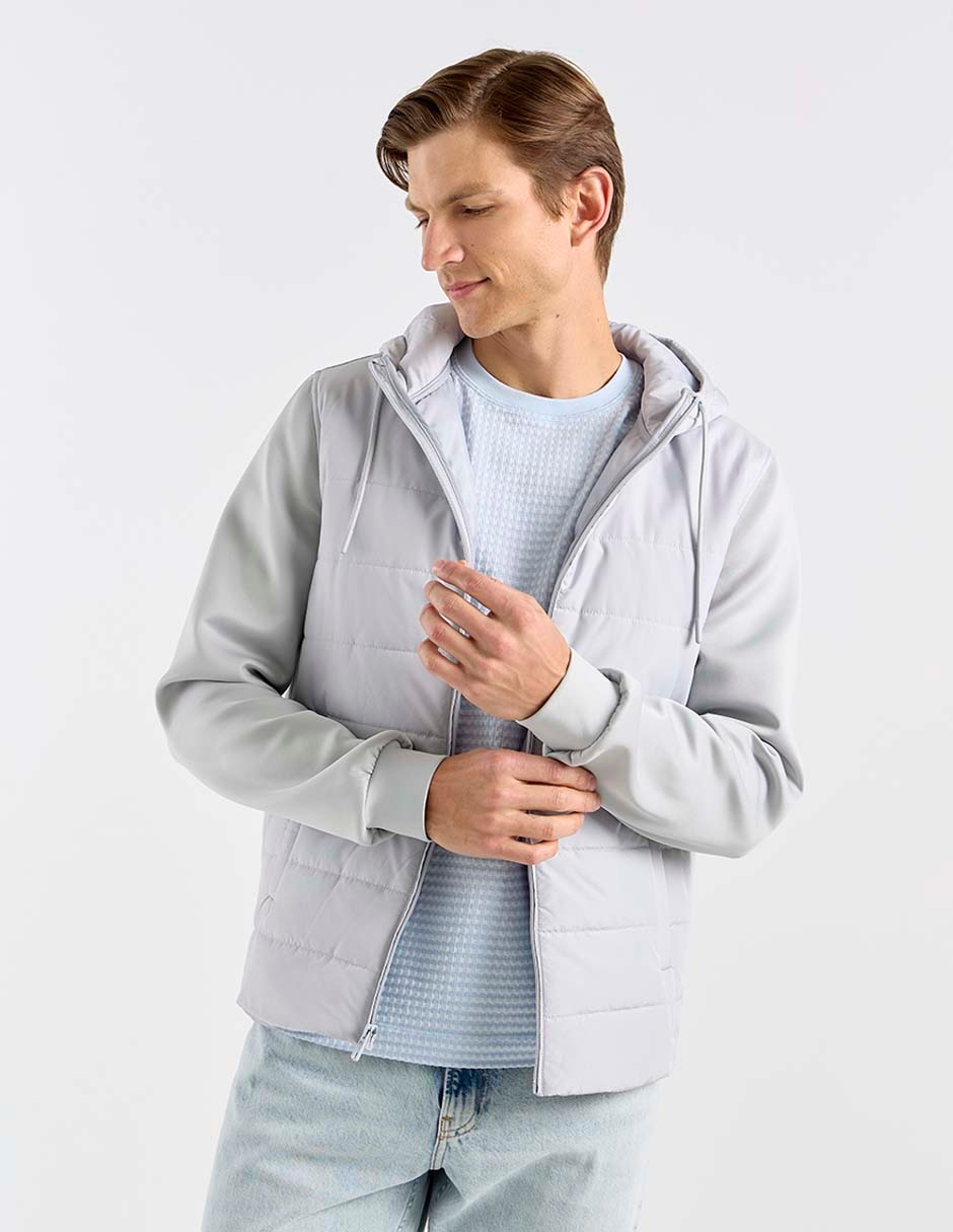Chamarra casual capitonada para hombre Chamarra casual capitonada para hombre