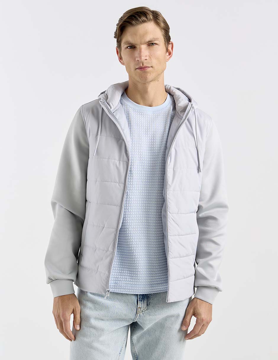 Chamarra casual capitonada para hombre 2