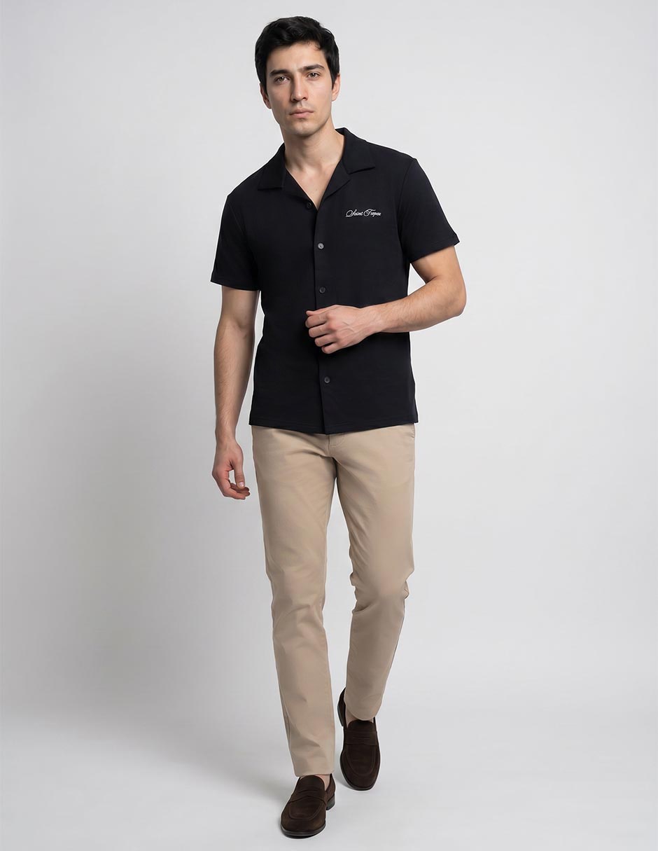 Camisa casual Contempo manga corta para hombre