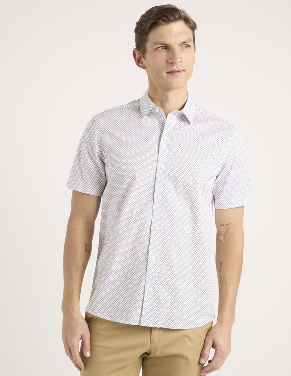 Camisa casual de algodón manga corta para hombre Camisa casual de algodón manga corta para hombre