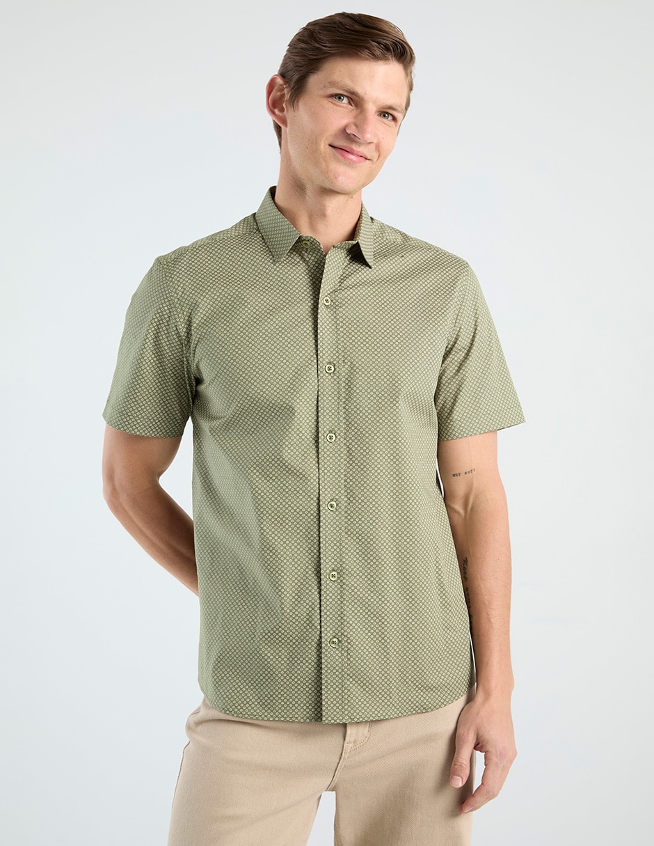 Camisa casual de algodón manga corta para hombre Camisa casual de algodón manga corta para hombre