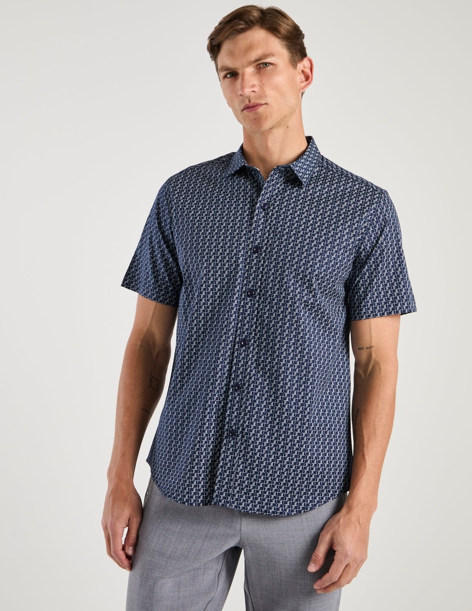 Camisa casual de algodón manga corta para hombre Camisa casual de algodón manga corta para hombre