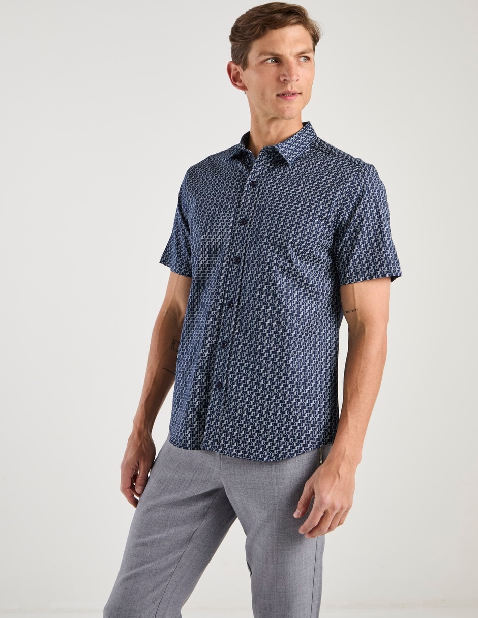 Camisa casual de algodón manga corta para hombre 2