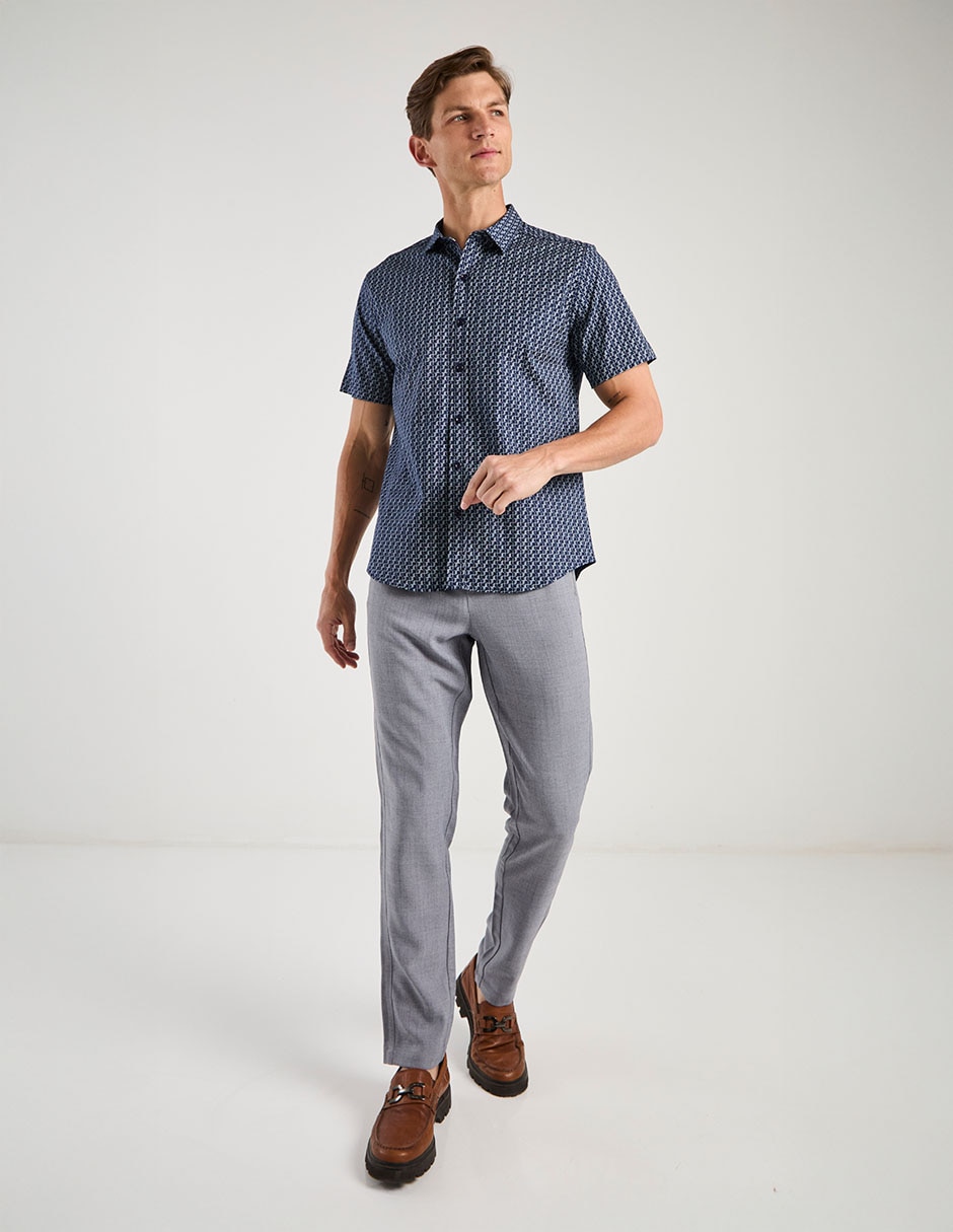Camisa casual de algodón manga corta para hombre 3