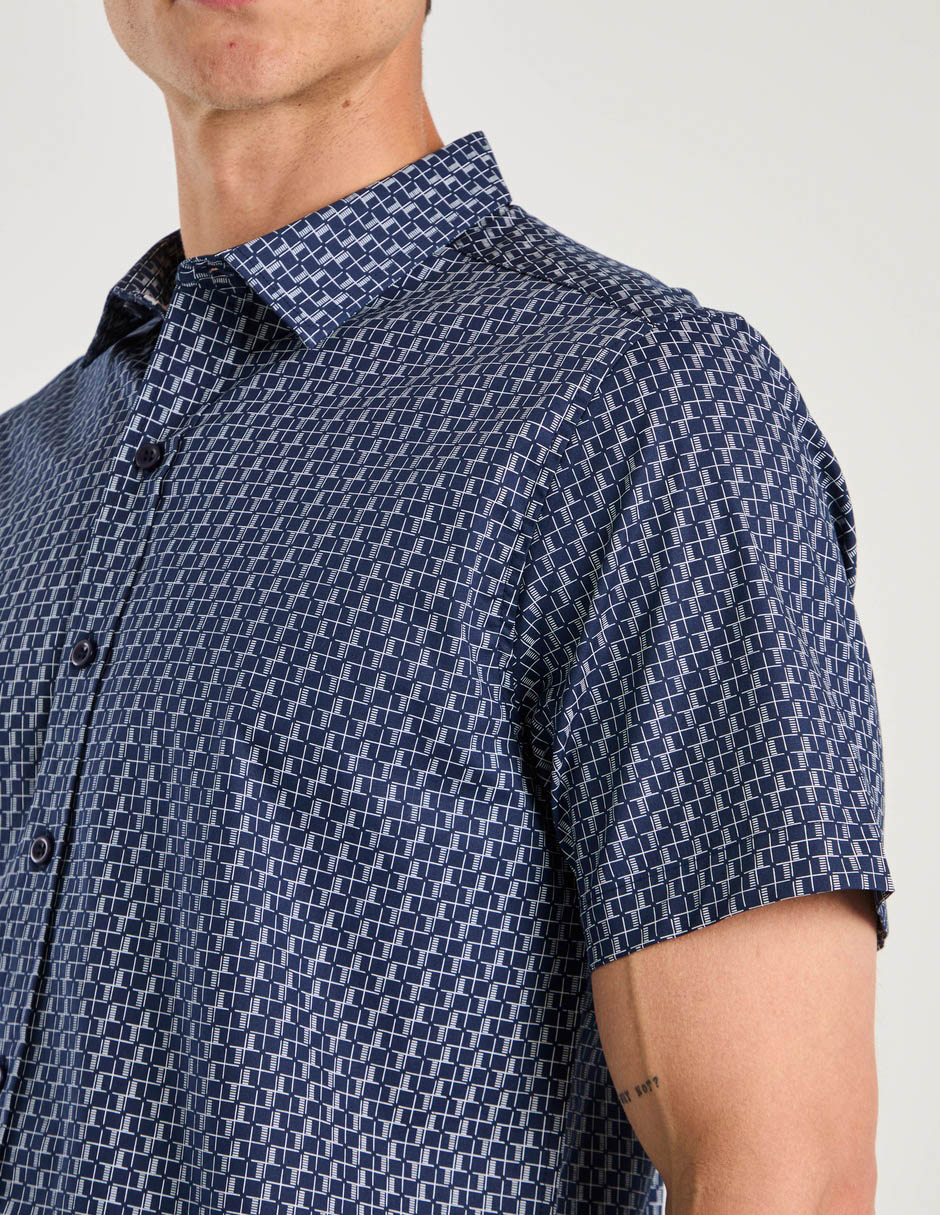 Camisa casual de algodón manga corta para hombre 4