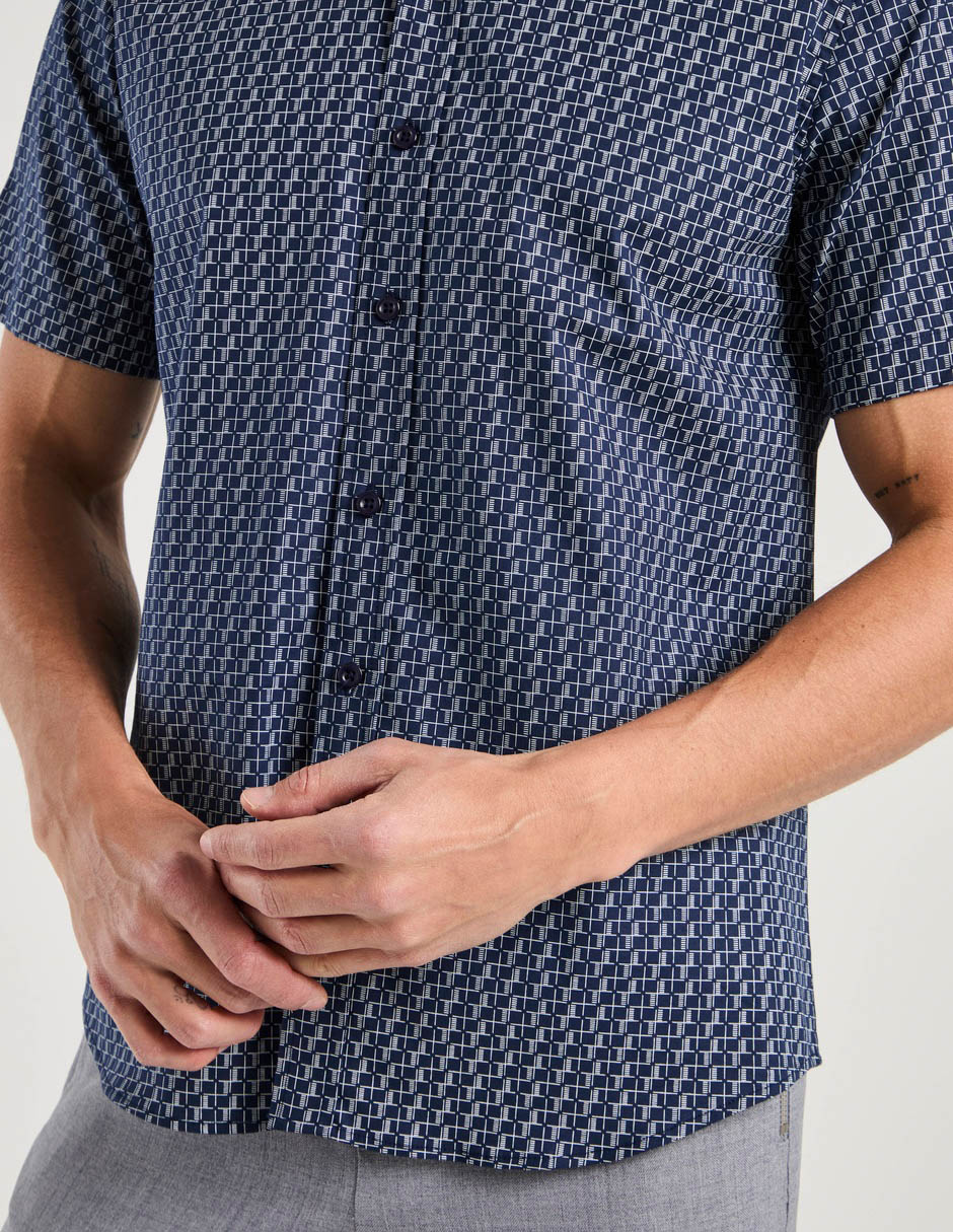 Camisa casual de algodón manga corta para hombre 5