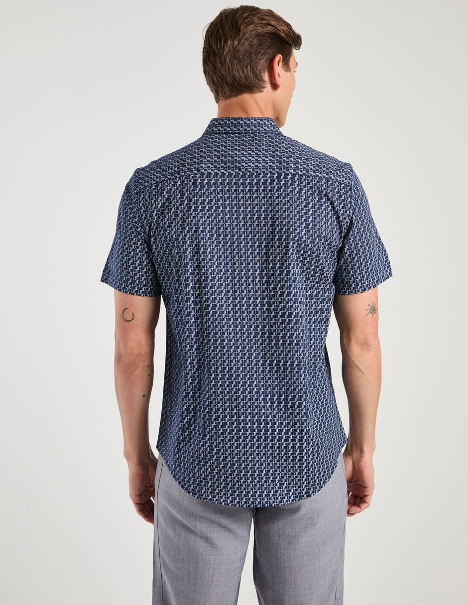 Camisa casual de algodón manga corta para hombre 6