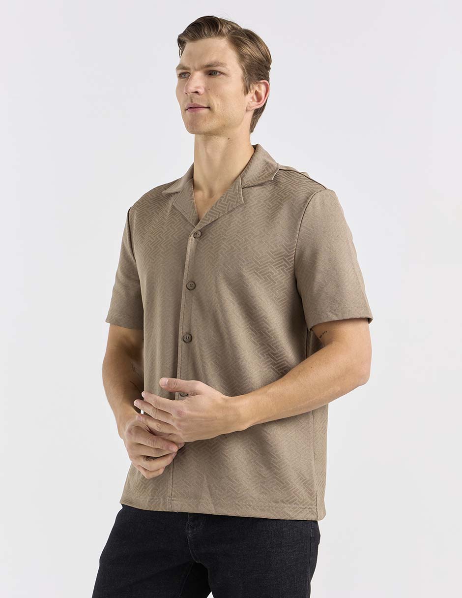 Camisa casual manga corta para hombre