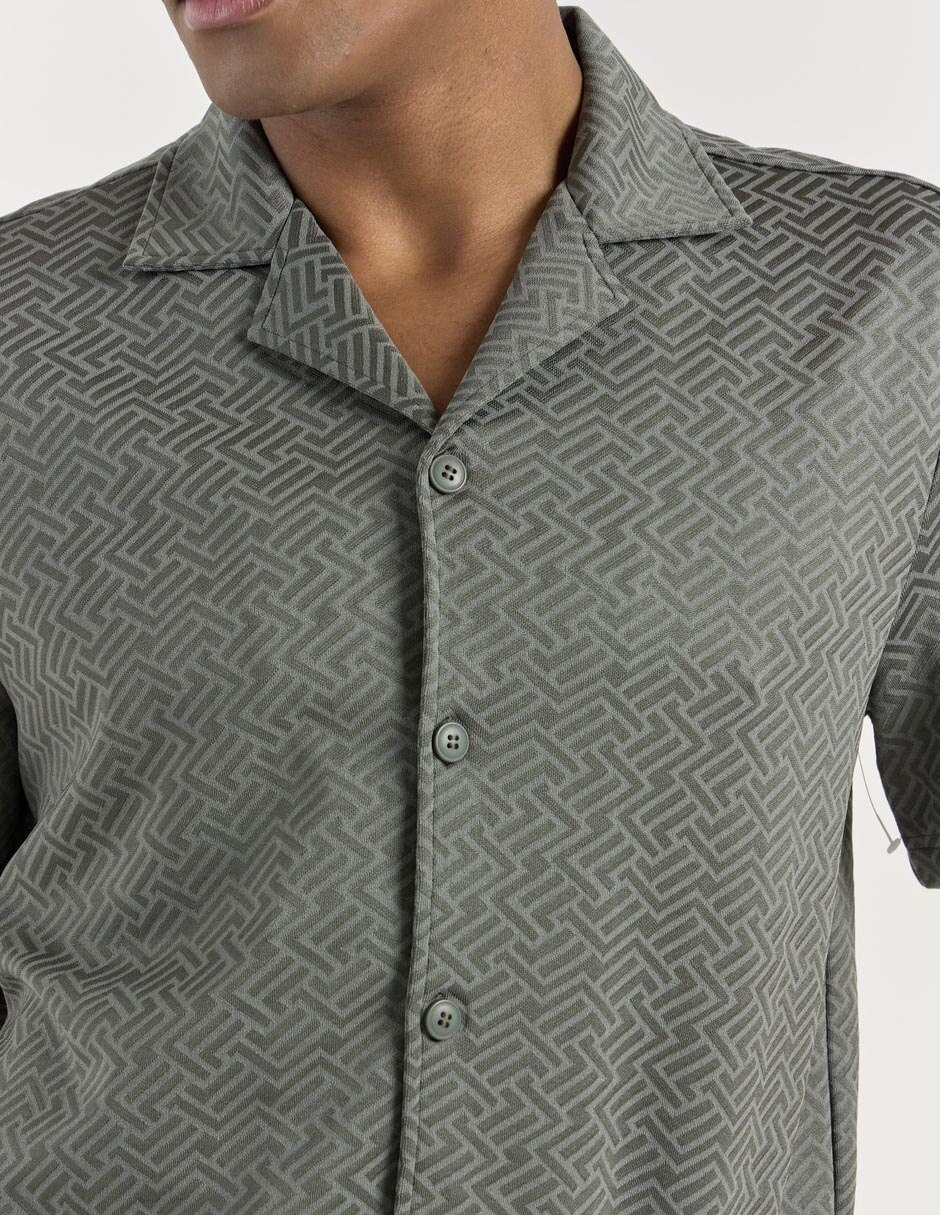 Camisa casual manga corta para hombre 4
