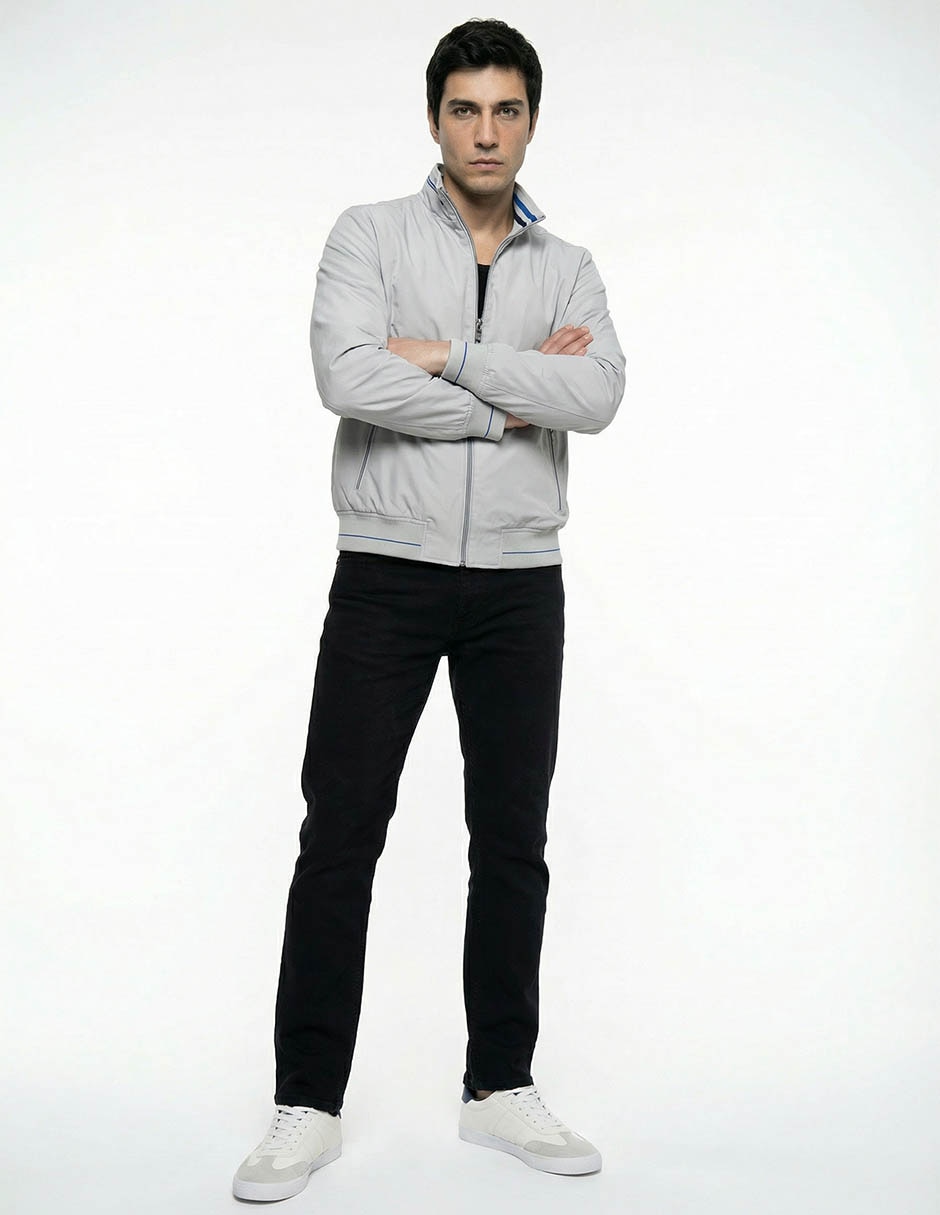 Chamarra harrington con bolsillos para hombre 3