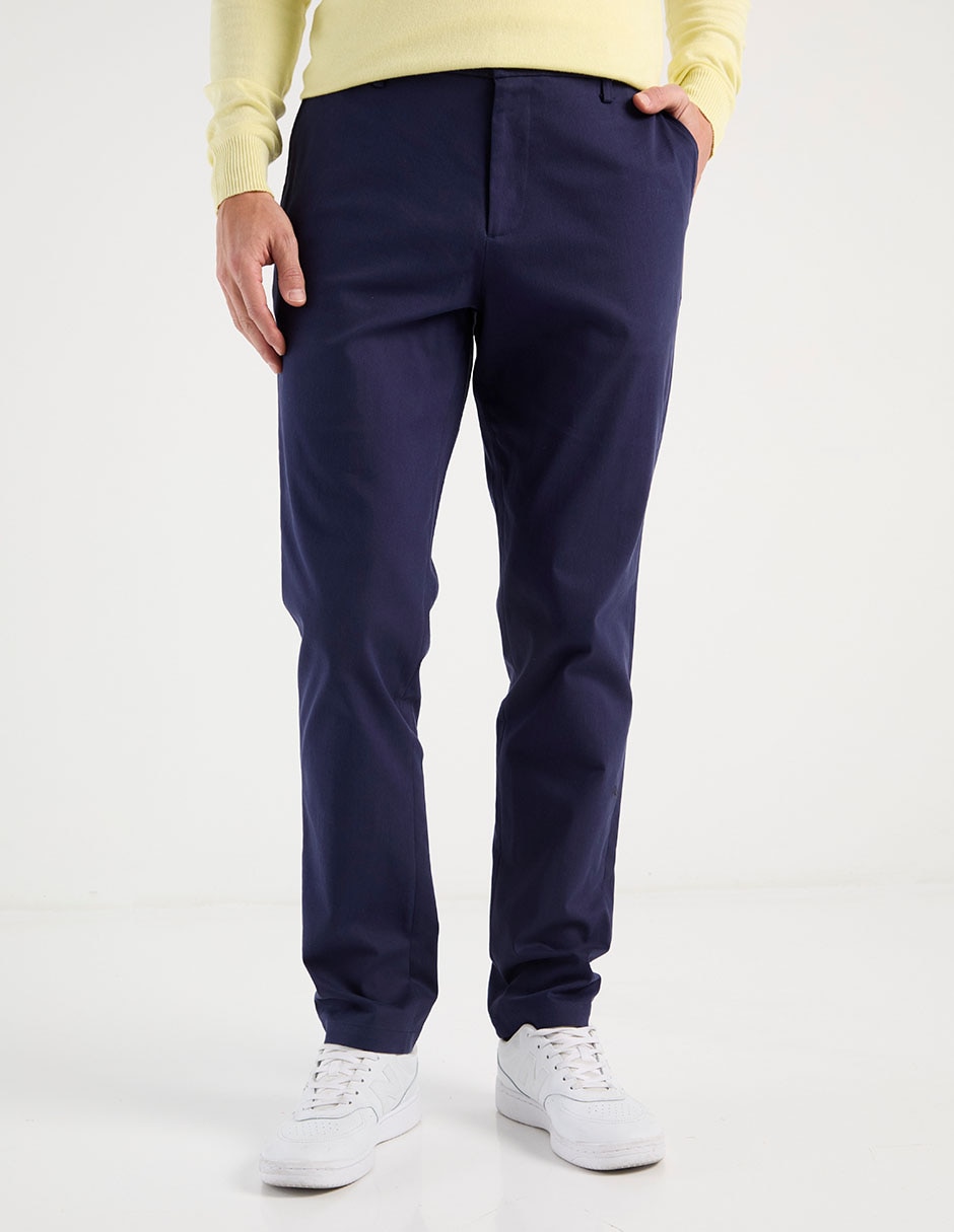 Pantalón slim de algodón para hombre