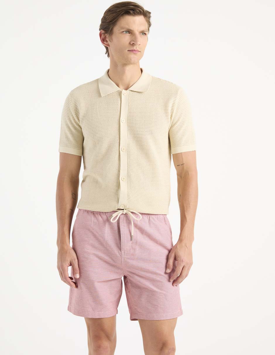 Camisa casual manga corta para hombre