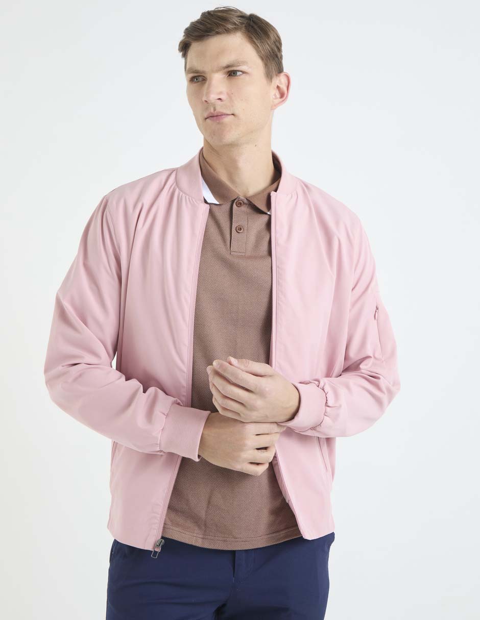 Chamarra bomber con bolsillos para hombre