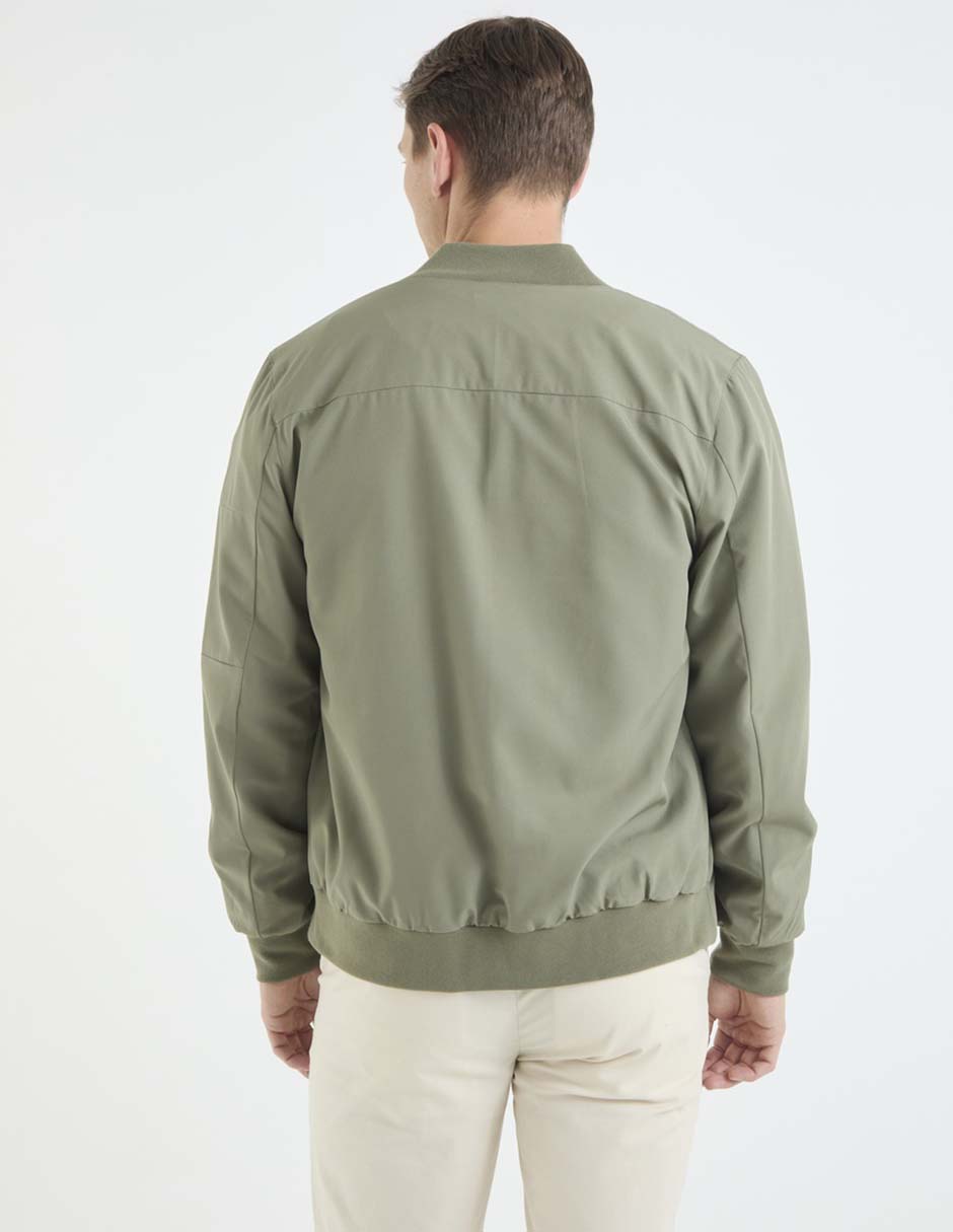 Chamarra bomber con bolsillos para hombre 2