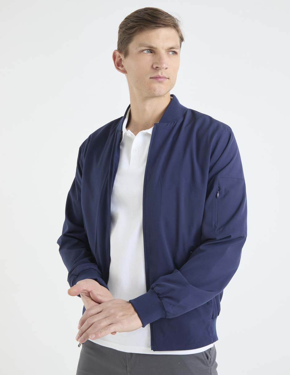Chamarra bomber Contempo con bolsillos para hombre