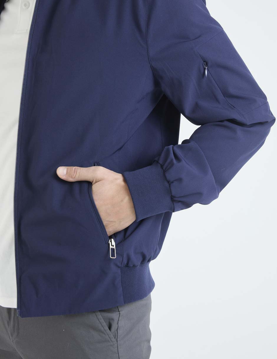 Chamarra bomber Contempo con bolsillos para hombre