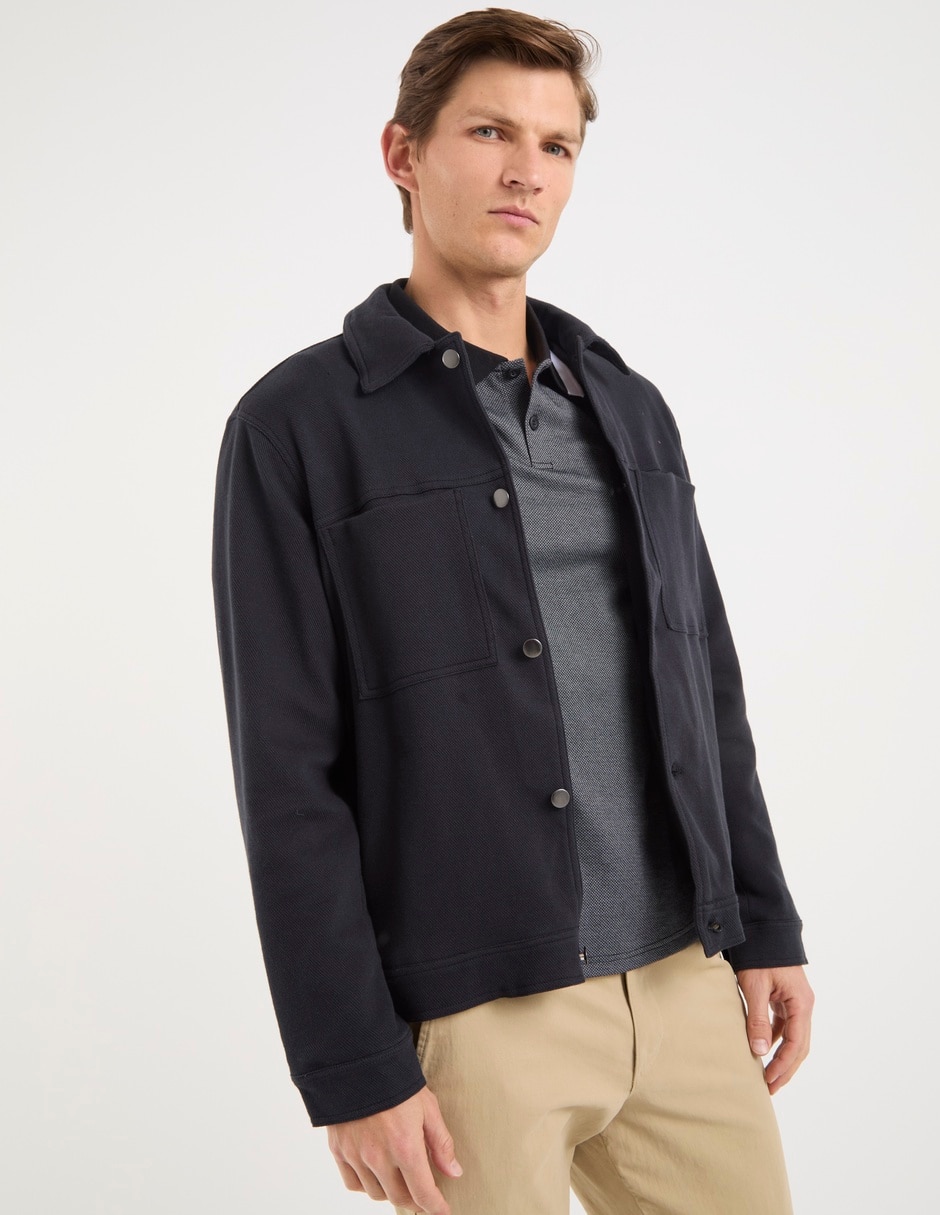 Sobrecamisa casual Contempo manga larga para hombre