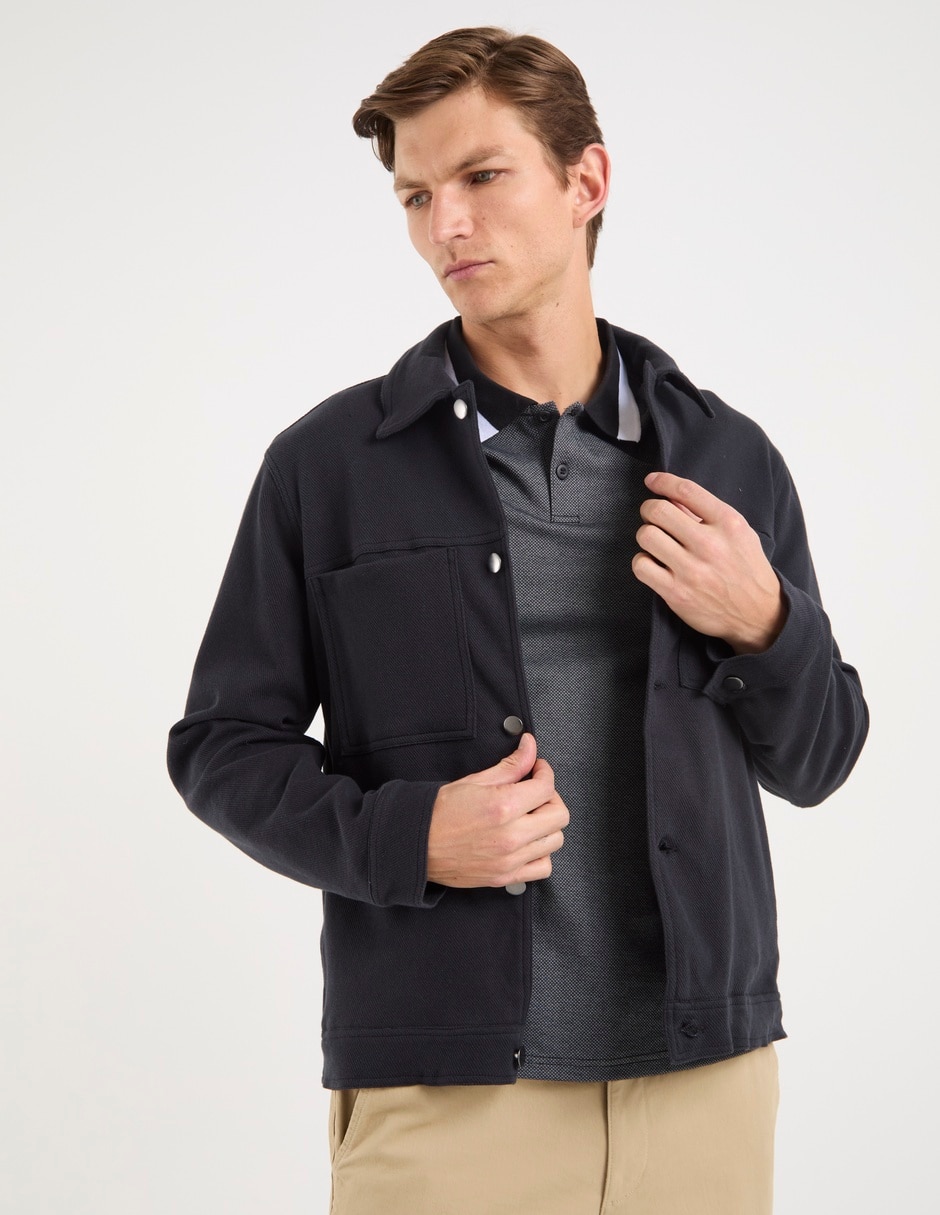 Sobrecamisa Casual Contempo Manga Larga Para Hombre