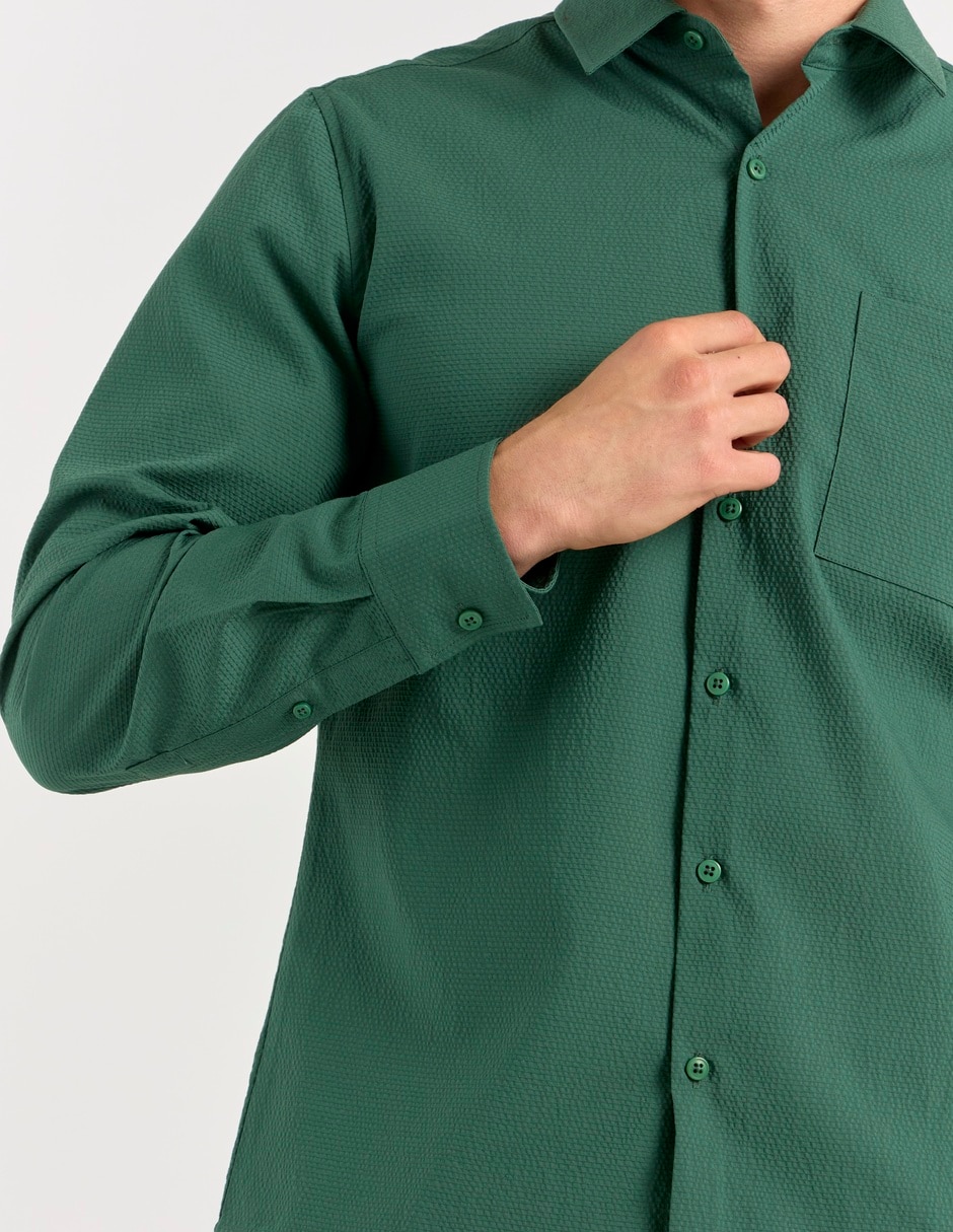 Camisa casual manga larga para hombre
