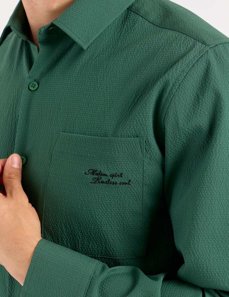 Camisa casual manga larga para hombre