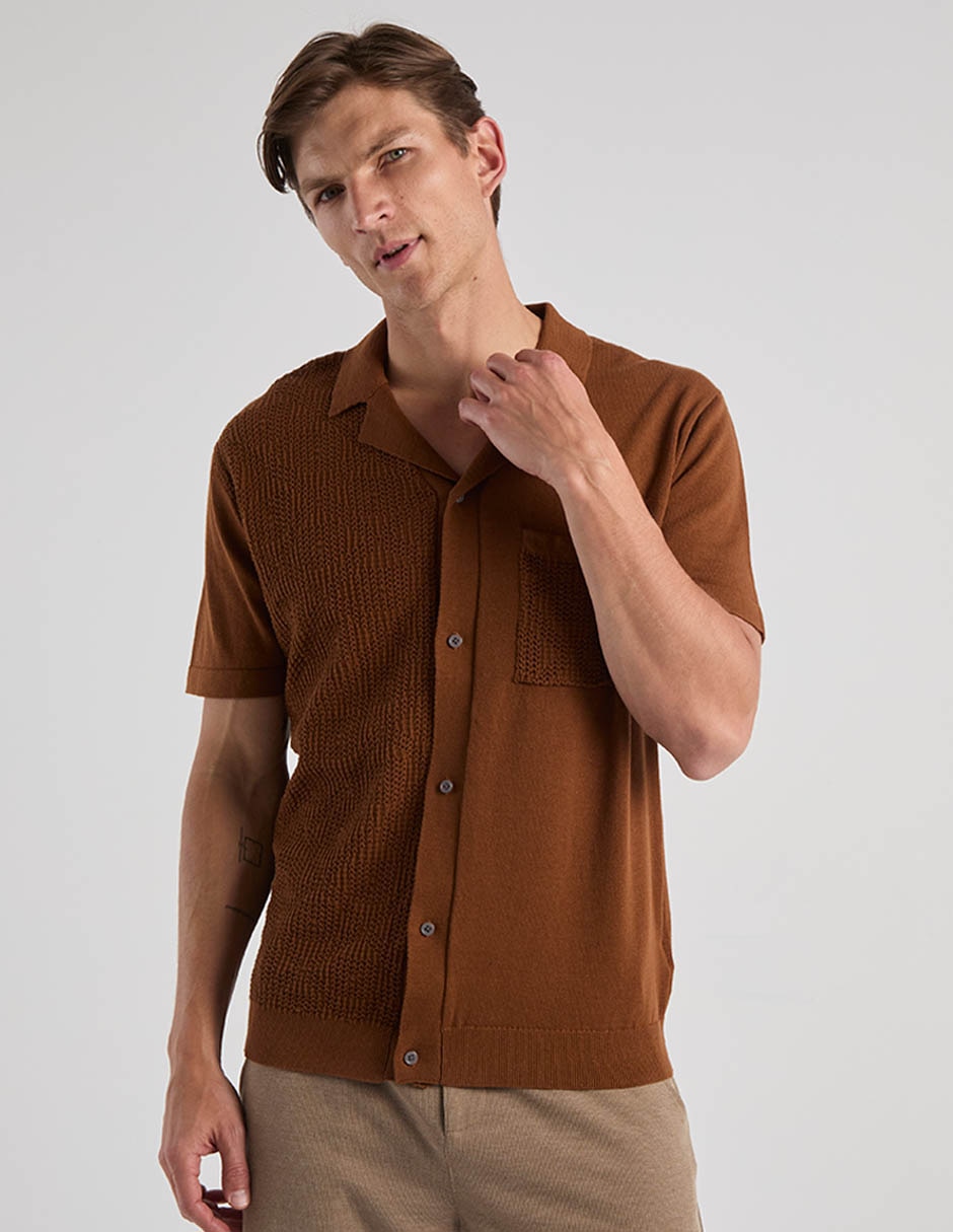 Camisa casual manga corta para hombre Camisa casual manga corta para hombre