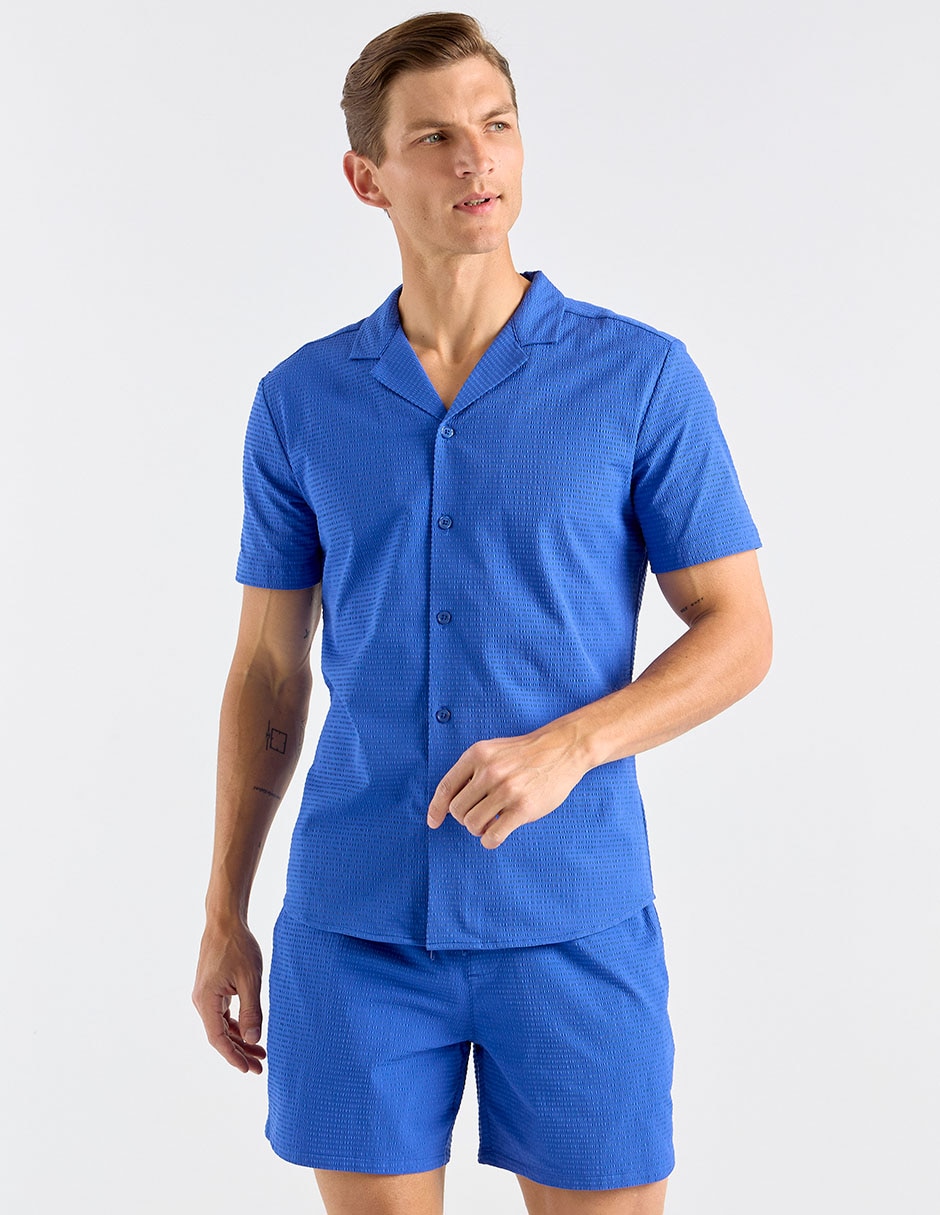 Camisa playa manga corta para hombre Camisa playa manga corta para hombre