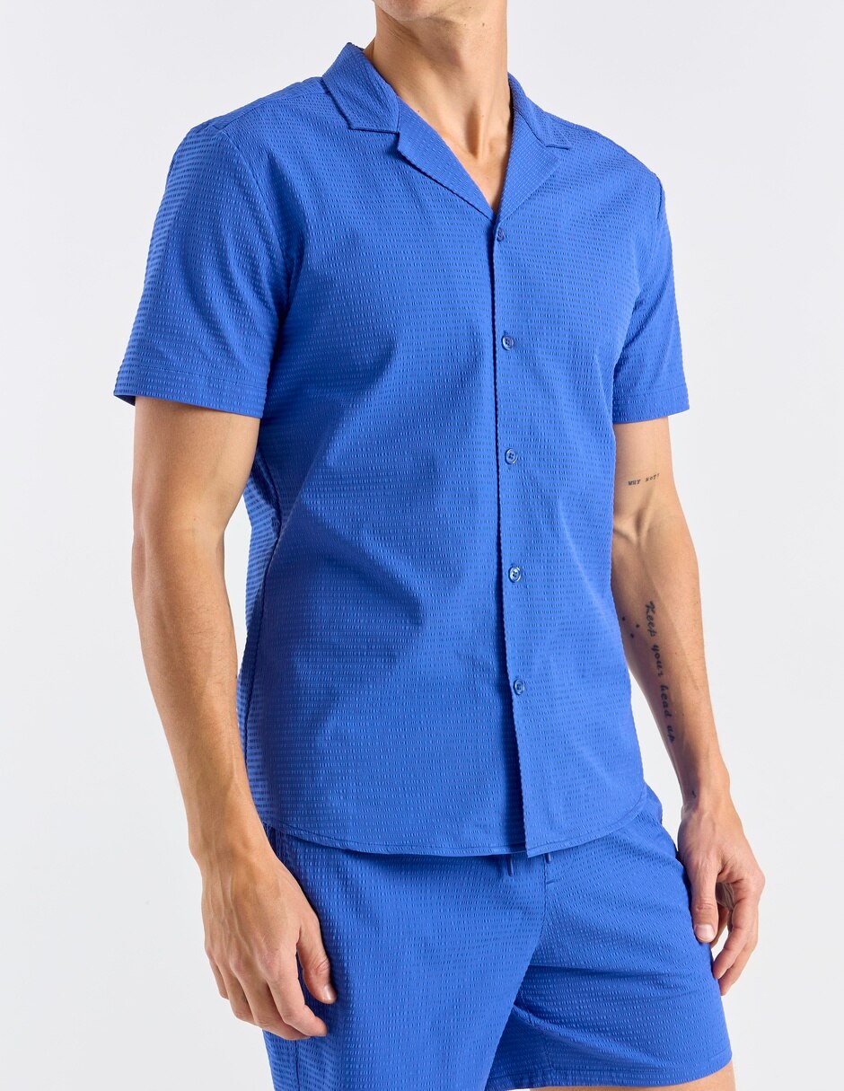 Camisa playa manga corta para hombre 5
