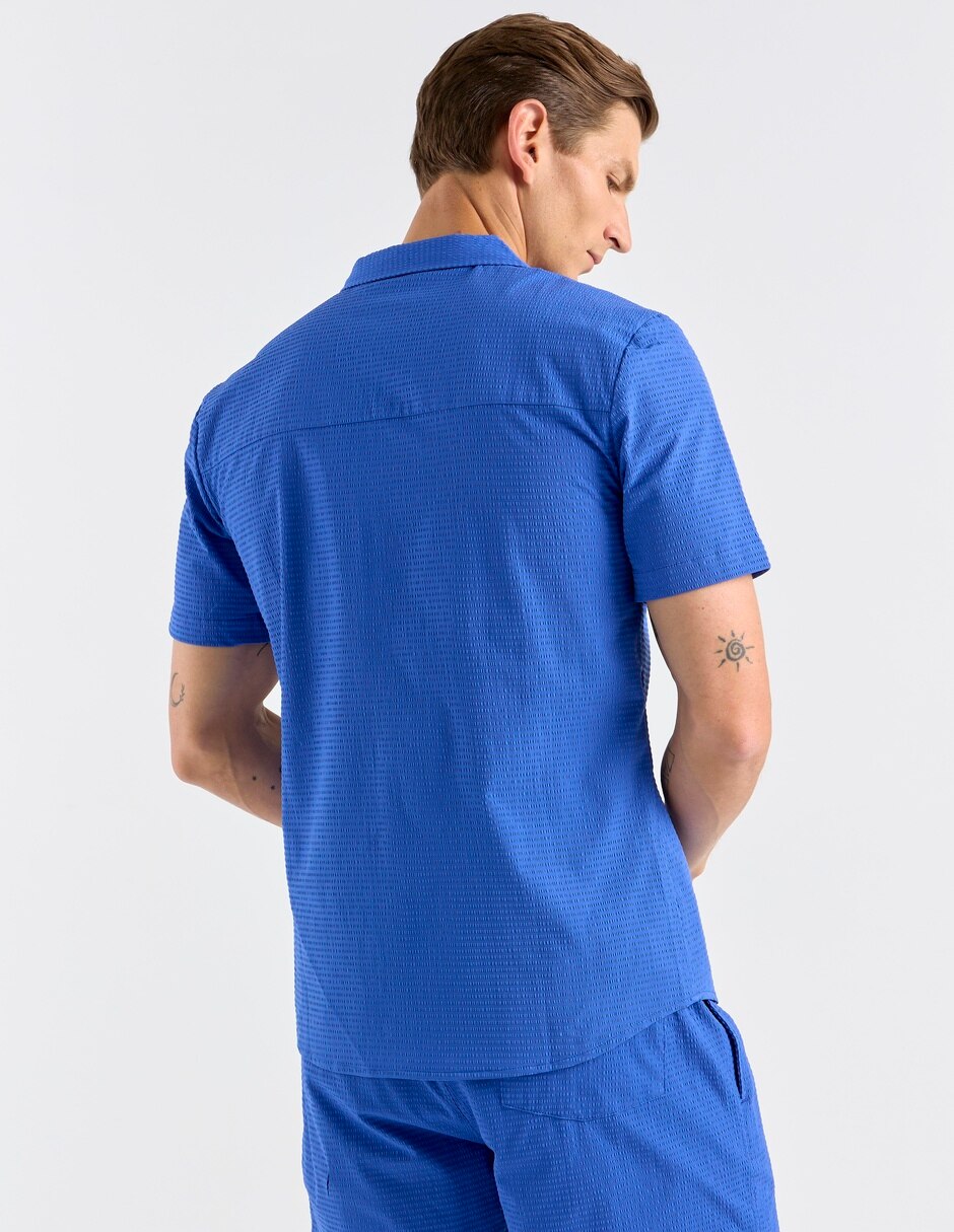 Camisa playa manga corta para hombre 6
