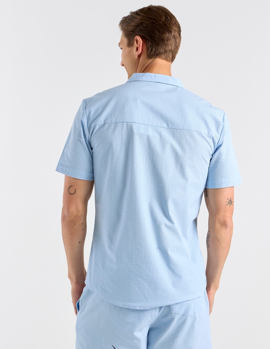 Camisa playa manga corta para hombre 6